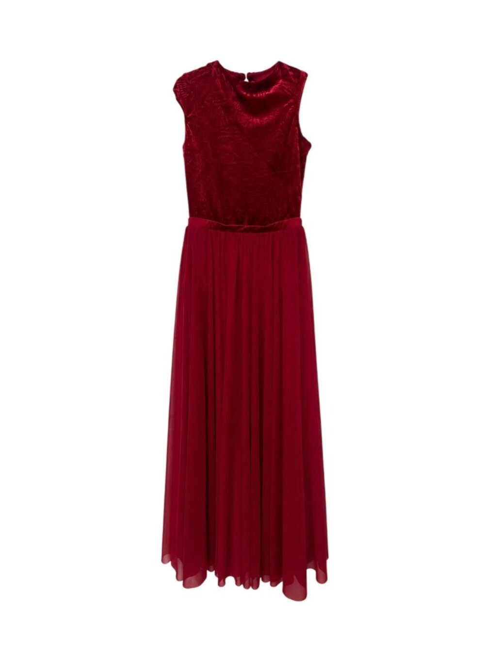 Weissman 12261 More Red Geometric Burnout Flowy Maxi Dress Dance Costume SA